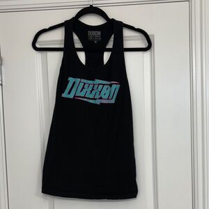DIXXON Black and Teal Tank Top for Women